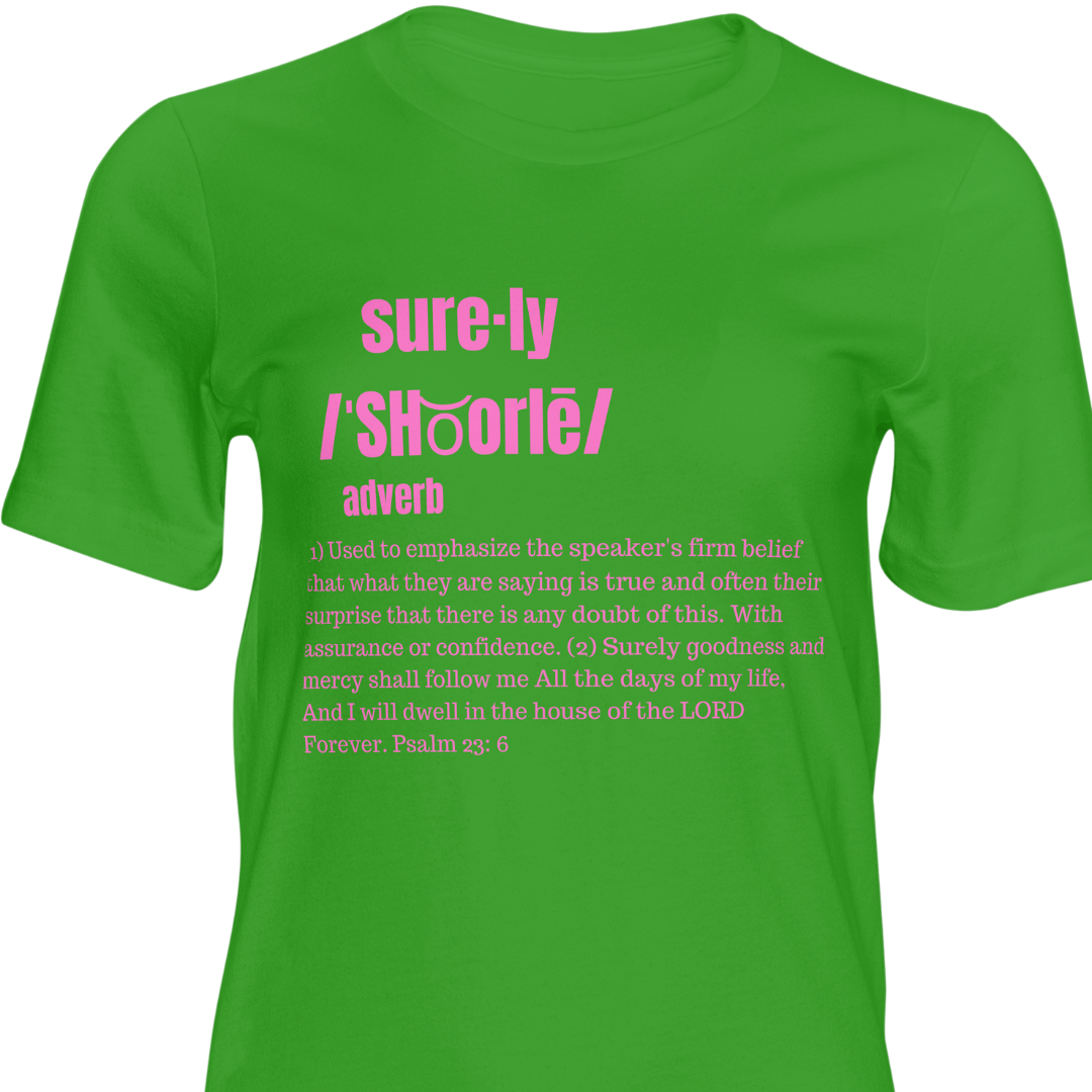 Surely T-Shirt (Green/Pink)