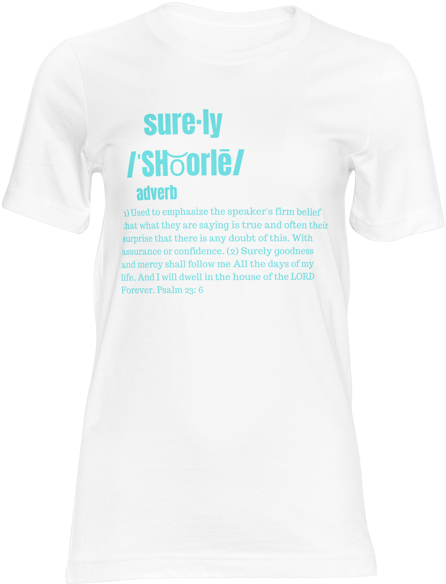 Surely T-Shirt (White/Light Blue)