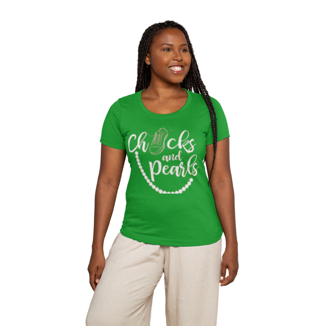 Chucks & Pearls Cotton T-Shirt