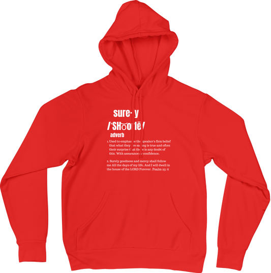 Surely Hoodie (Red/White)