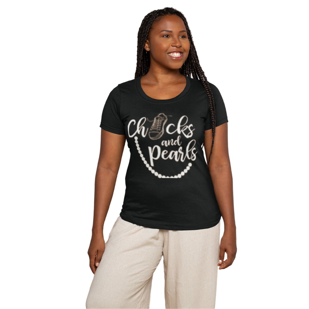 Chucks & Pearls Cotton T-Shirt