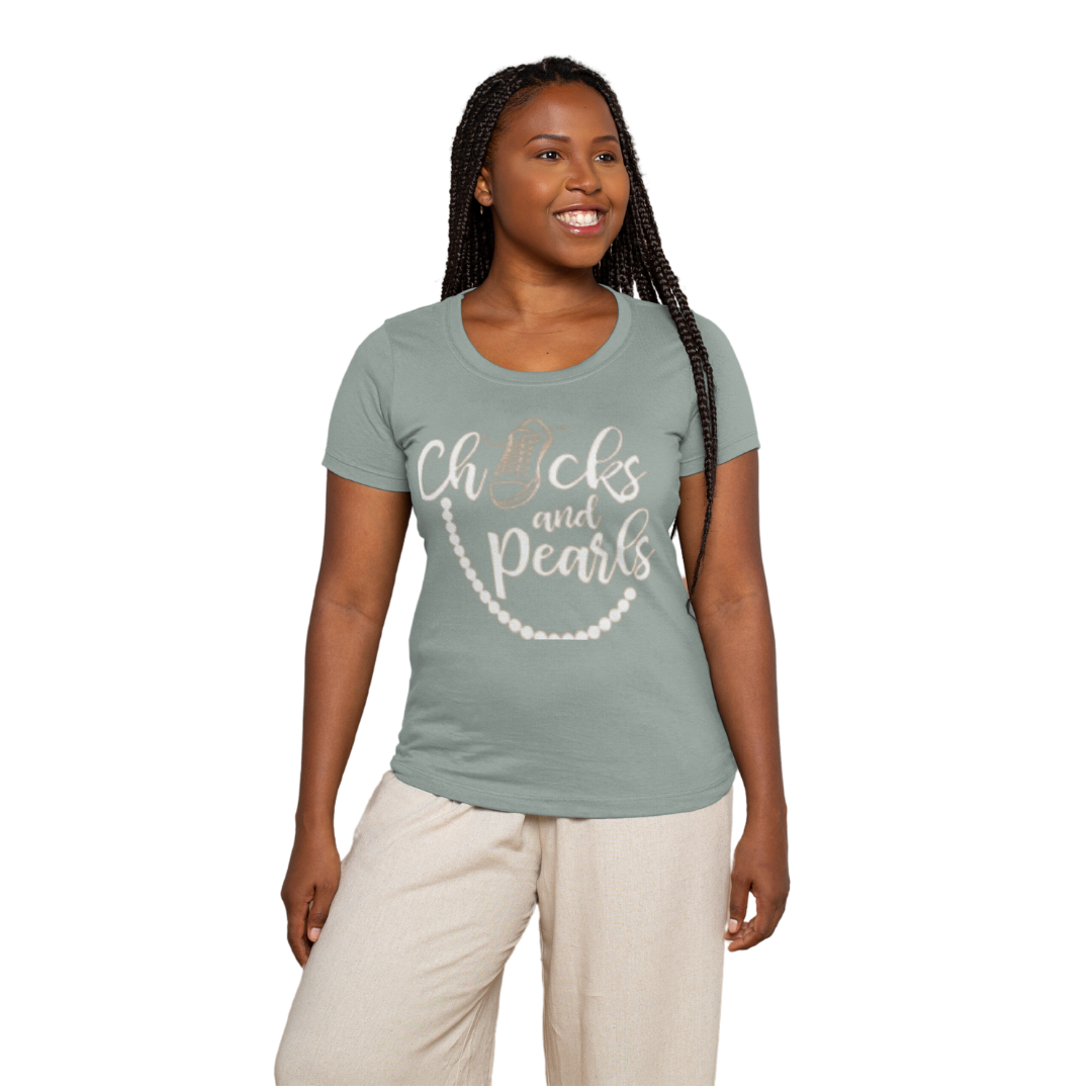 Chucks & Pearls Cotton T-Shirt