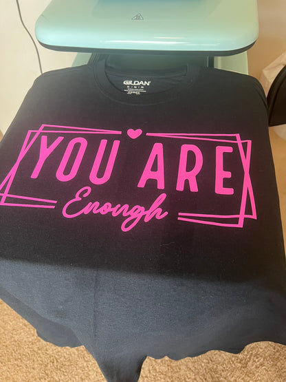 You Are Enough Tee-black