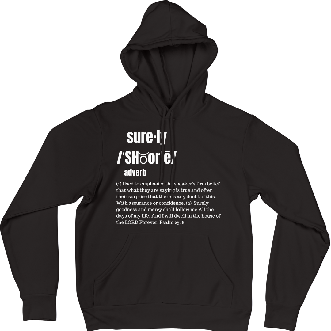 Surely Hoodie (Black/white)