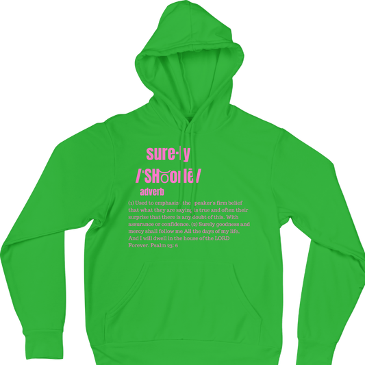 Surely Hoodie (Green/Pink)