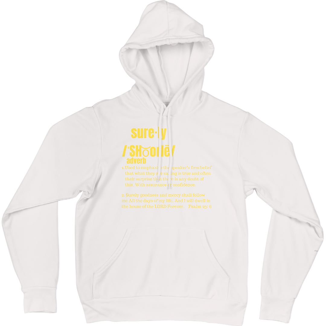 Surely Hoodie (White/Yellow)