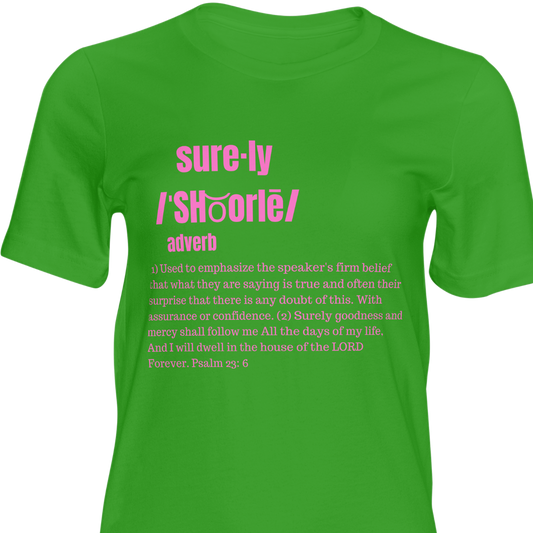 Surely T-Shirt (Green/Pink)