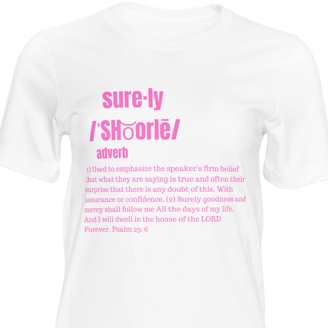 Surely T-Shirt (White/Pink)